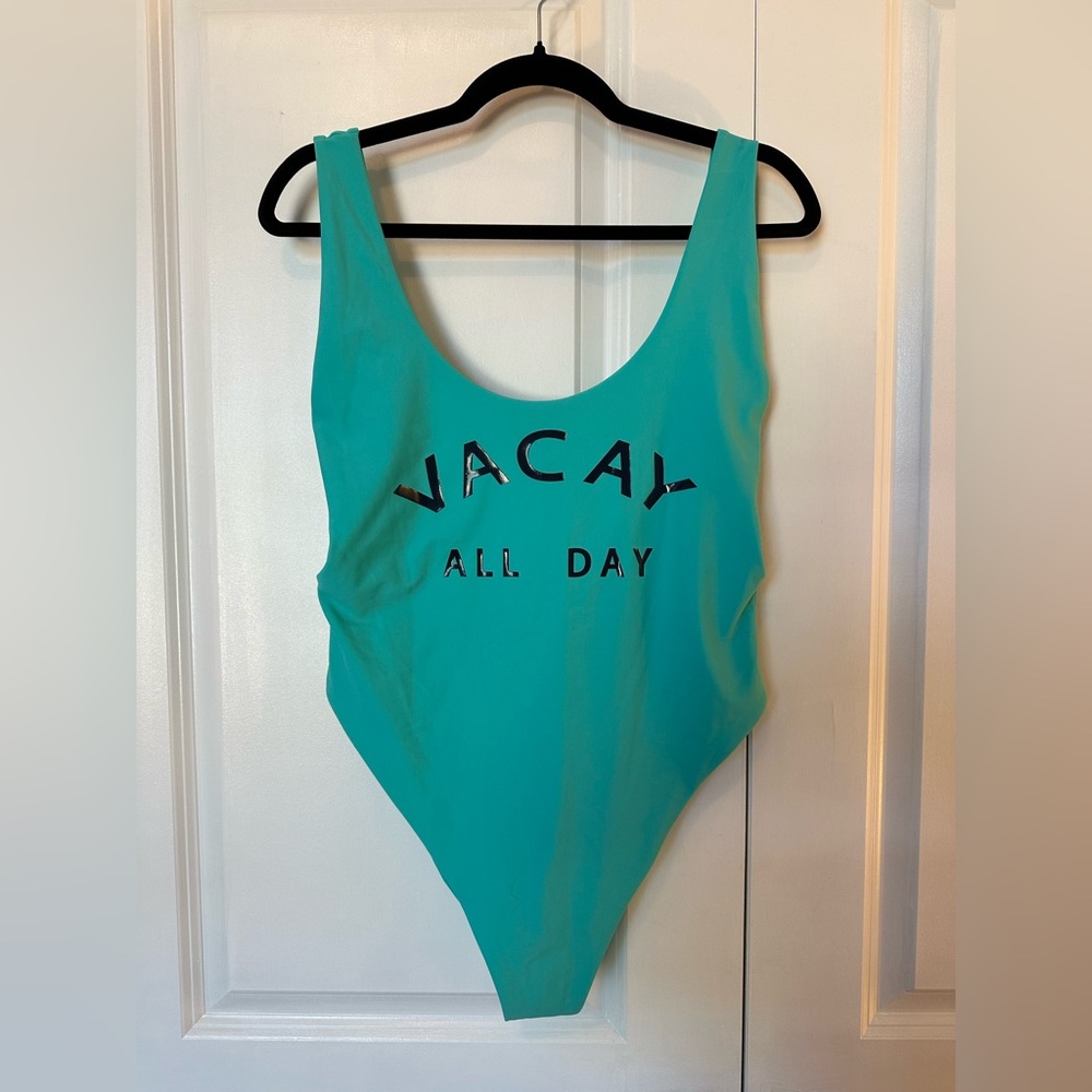 Aerie Women’s ‘Vacay All Day’ One Piece Swimsuit Blue NWT (Size XL)